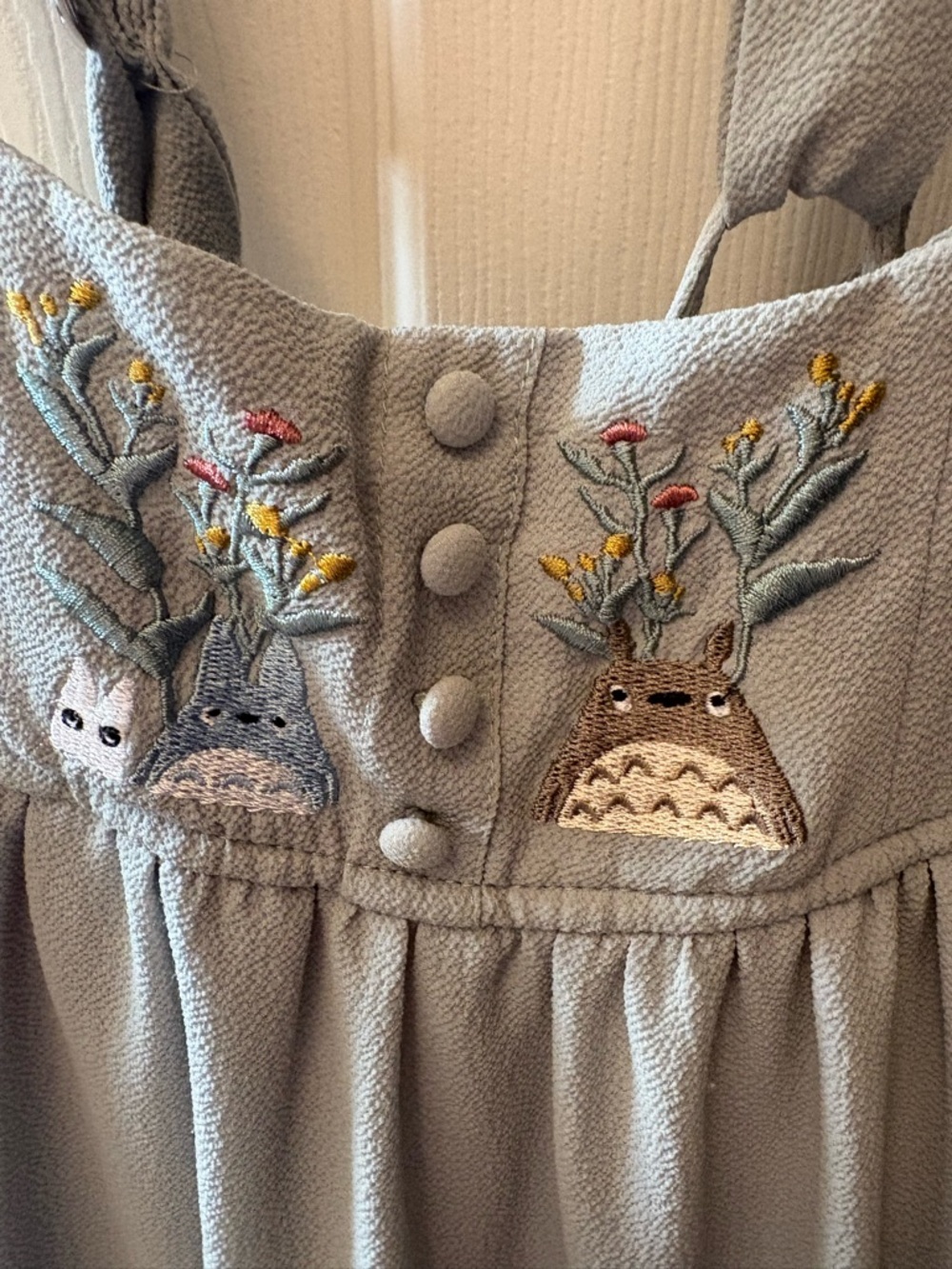 Her Universe Studio Ghibli My Neighbor Totoro Floral Suspender Skirt - Picture 3 of 5